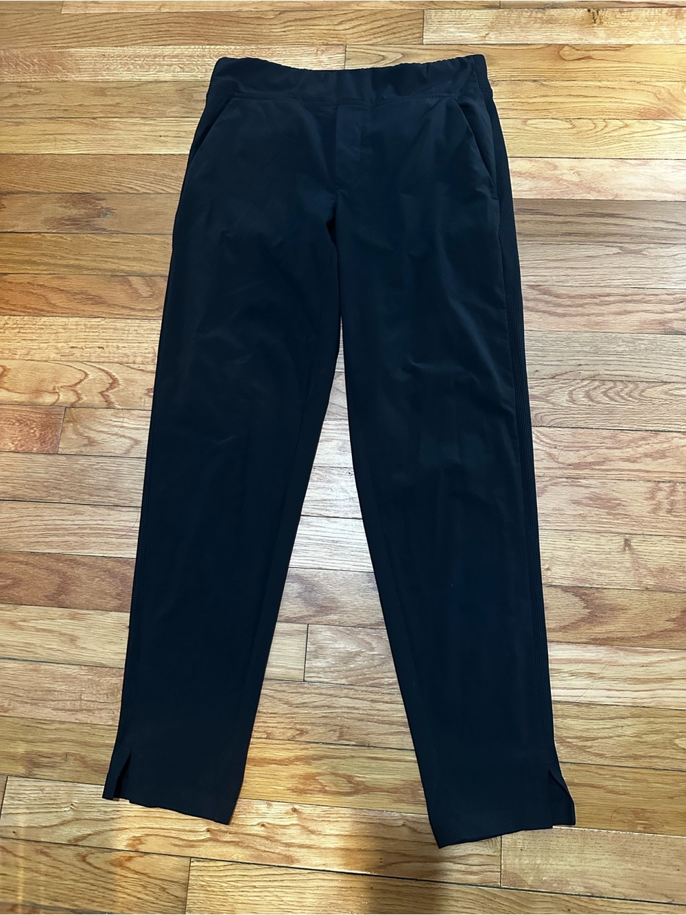 Athleta Black Straight Leg Ankle Pants Pull On Pockets Career Mid-Rise 2